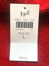 Load image into Gallery viewer, J Jill Sweater Women Large Red Turtleneck Oversized Nylon Outerwear MSRP $89 NWT
