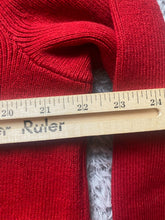 Load image into Gallery viewer, J Jill Sweater Women Large Red Turtleneck Oversized Nylon Outerwear MSRP $89 NWT
