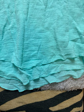Load image into Gallery viewer, Soft Surroundings Shirt Adult 2X Aqua Green Layered Flowy Boho Blouse Plus Lady
