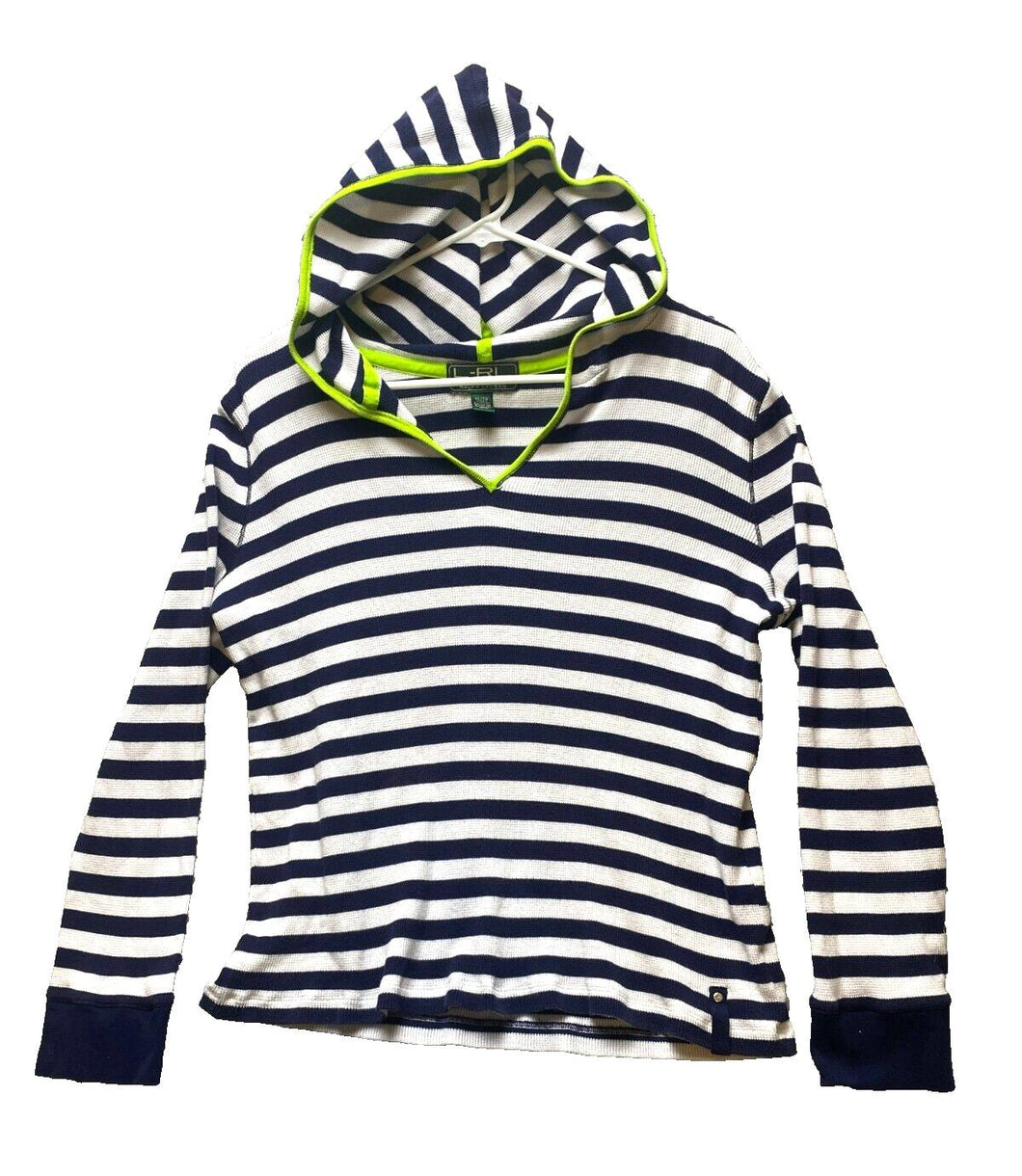 Lauren Ralph Lauren Sweatshirts Womens Extra Large Thermal Waffle Knit Hoodie
