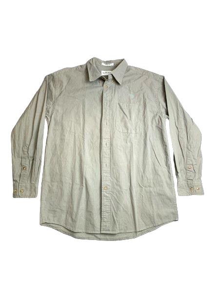 Orvis Shirt Adult Large Pickle Green Button Up Pocket Collared Casual India Mens