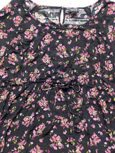 Load image into Gallery viewer, Torrid Shirt Womens 3 3X Black AOP Flower Tunic Gauze Tasseled Boho Hippie Plus
