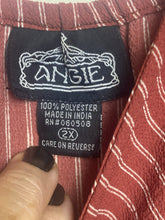 Load image into Gallery viewer, Angie Jumpsuit Womens 2X Brick Red Striped Wide Leg Hippie Indie Plus Ladies
