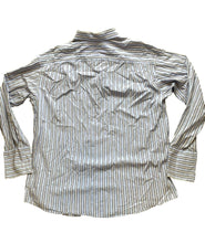 Load image into Gallery viewer, Sean John Shirt Adult 3XL XXXL Blue White Striped Button Up Casual Dress Mens
