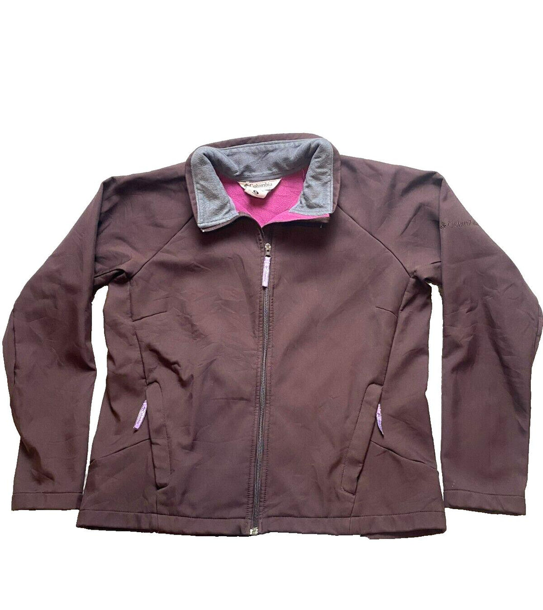 Columbia Jacket Womens Extra Large Burgundy Wine Full Zip Fleece Outdoor Ladies
