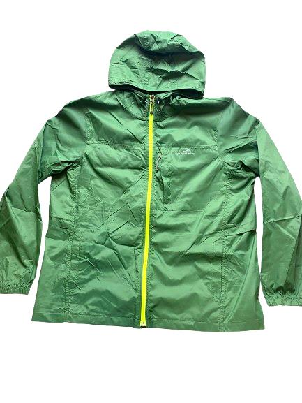Eddie Bauer Jacket Adult Extra Large Green Full Zip Hoodie Windbreaker Nylon Men