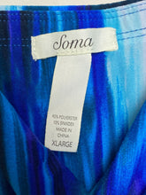 Load image into Gallery viewer, SOMA Dress Womens Extra Large Teal Purple Tank Lagenlook Beachy Spandex Ladies
