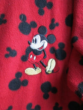 Load image into Gallery viewer, Mickey Mouse Pajamas Womens Large One Piece Footed AOP Disney Red Black Ladies
