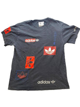 Load image into Gallery viewer, Adidas Shirt Adult Large Black Multi Hit Logo Trefoil Streetwear Skater Mens
