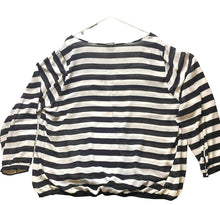 Load image into Gallery viewer, Torrid Shirt Womens 4 4X Black White Chiffon Striped Wrap Boho Tunic Blouse Plus
