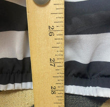 Load image into Gallery viewer, Torrid Shirt Womens 4 4X Black White Chiffon Striped Wrap Boho Tunic Blouse Plus
