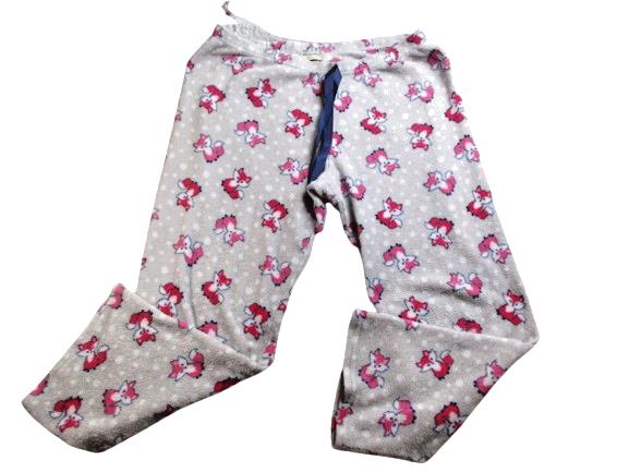 Bobbie Brooks Pajamas Womens 1X Sleepwear Lounge Pants AOP Fox Fleece Ladies