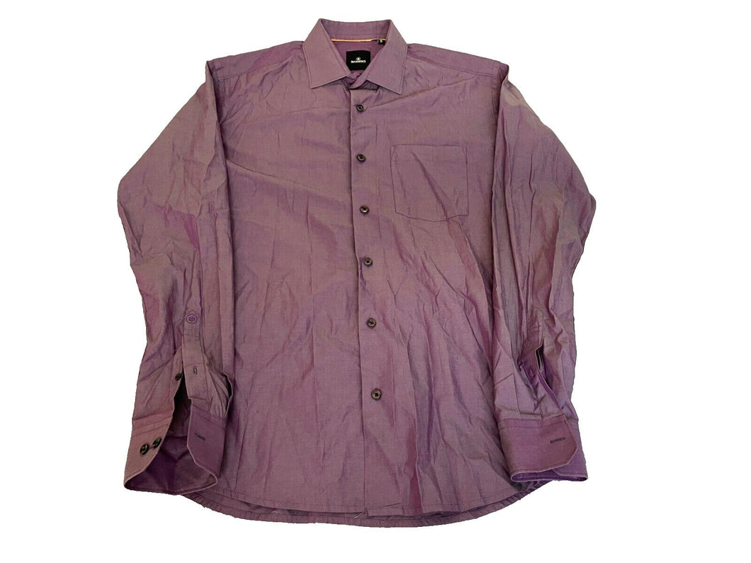 Blackberrys Shirt Adult Medium Fine Giza Button Up Long Sleeve Iridescent Mens