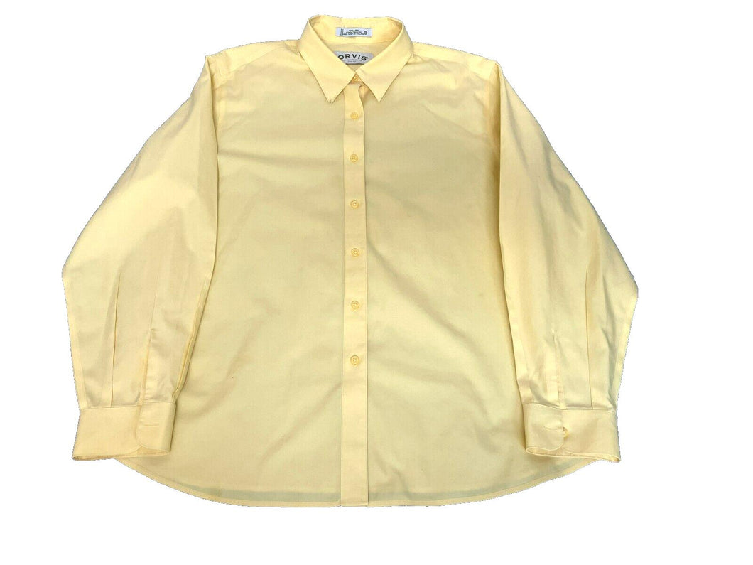 Orvis Shirt Adult 18 2XL XXL Button Up Wrinkle Free Sporting Tradition Dress Men