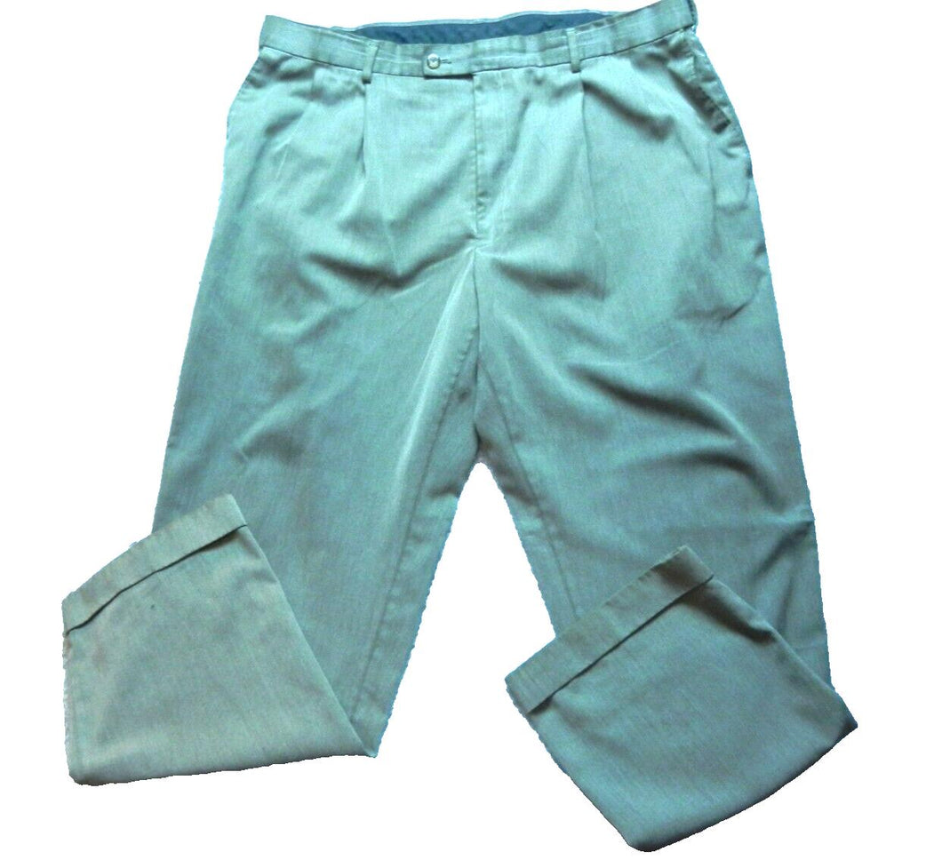 Braggi by Louis Raphael Pants Adult 40x32 Pleated Straight Leg Rayon Dress Mens