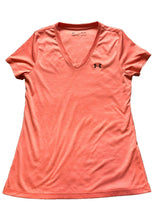Load image into Gallery viewer, Under Armour Shirt Womens Medium V-Neck Loose Fit Heat Gear Short Sleeve Ladies
