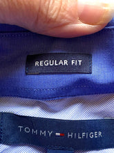 Load image into Gallery viewer, Tommy Hilfiger Shirt Adult 17 34/35 2XL Blue Regular Fit Pocket Casual Dress Men

