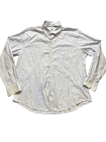 Peter Millar Shirt Adult Extra Large Blue Checkered Summer Comfort Spandex Mens