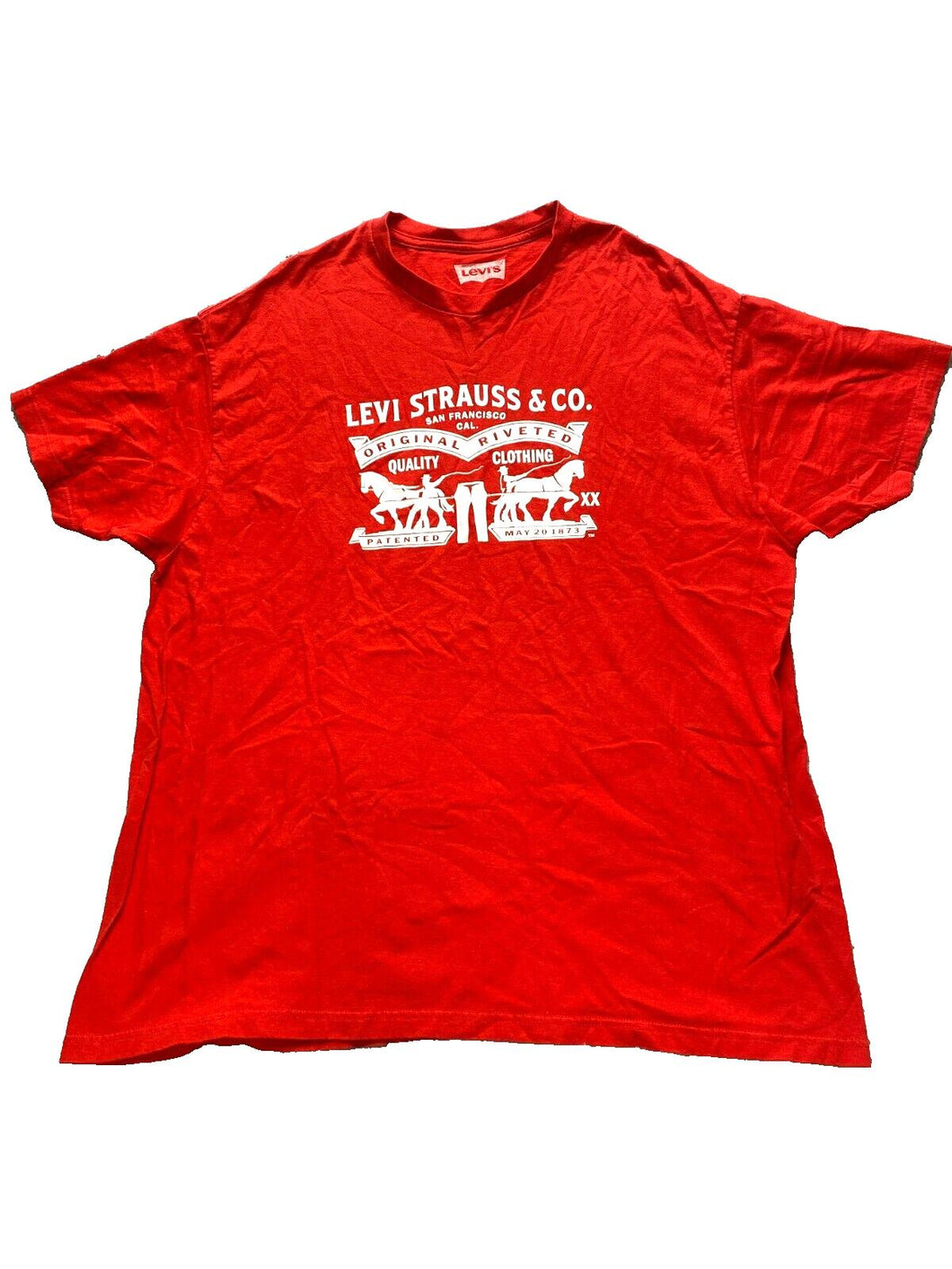 Levis Strauss & Co Shirt Adult 2XL San Francisco California Patented Horse Mens