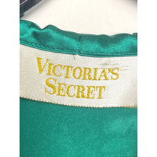 Load image into Gallery viewer, Vintage Victoria&#39;s Secret Robe Womens Small Emerald Green Lace Gold Label 47&quot;
