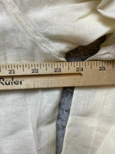 Load image into Gallery viewer, Lauren Ralph Lauren Shirt Womens Extra Large Ivory Linen Lace Up Boho Peasant
