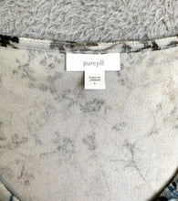 Load image into Gallery viewer, J Jill Purejill Shirt Womens Large Velour AOP Flower Tunic Slit Oversized Blouse
