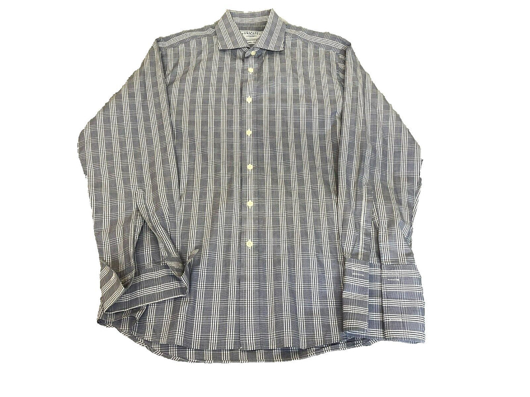 Charles Tyrwhitt Shirt Adult 16.5/34 Large Button Up Slim Fit Plaid Dress Mens