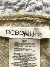 Load image into Gallery viewer, BCBGeneration Poncho Womens OSFM Tan Fringe Argyle Diamond Shawl 1/4 Zip Ladies
