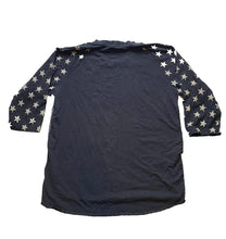 Load image into Gallery viewer, Asphalt Shirt Womens 2XL XXL Navy Blue Oversized AOP Battle of the Greek Gods
