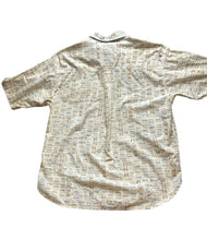 Load image into Gallery viewer, Sean John Shirt Adult Extra Large Beige AOP Spellout Logo Button Up Graffiti Men
