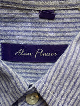 Load image into Gallery viewer, Alan Flusser Shirt Adult Extra Large Pinstriped Button Up Pocket Casual Mens
