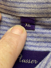 Load image into Gallery viewer, Alan Flusser Shirt Adult Extra Large Pinstriped Button Up Pocket Casual Mens
