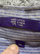 Load image into Gallery viewer, Alan Flusser Shirt Adult Extra Large Pinstriped Button Up Pocket Casual Mens
