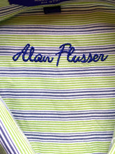 Load image into Gallery viewer, Alan Flusser Shirt Adult Extra Large Striped Embroidered Logo Pocket Casual Mens
