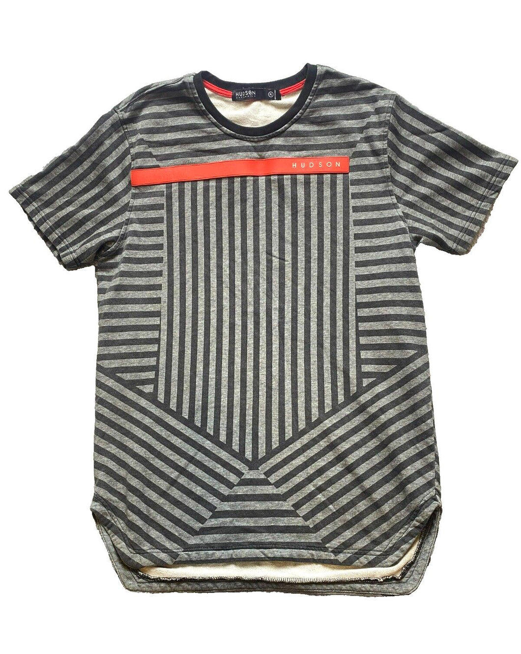 Hudson Outerwear Shirt Adult Extra Large Gray Black Striped Streetwear Mens