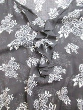 Load image into Gallery viewer, Torrid Shirt Womens 2 2X AOP Floral Ruffle Trim Blouse Semi Sheer Plus Ladies
