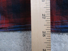 Load image into Gallery viewer, Hurley Shirt Adult Extra Large Red Blue Plaid Flannel Button Up Logo Pocket Mens
