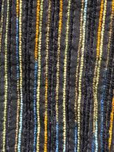 Load image into Gallery viewer, Axis Shirt Adult 2XL Black Funky Rainbow Striped Button Down Silk Rayon Mens
