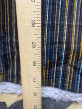 Load image into Gallery viewer, Axis Shirt Adult 2XL Black Funky Rainbow Striped Button Down Silk Rayon Mens
