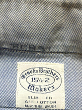Load image into Gallery viewer, Brooks Brothers Shirt Adult 15.5-2 Large Blue Button Up Slim Fit Casual Mens
