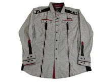Load image into Gallery viewer, MOY FERRETI Shirt Adult Large Black White Checkered Button Up Pocket Casual Mens
