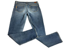 Load image into Gallery viewer, Paige Jeans Womens 30x29.5 Blue Skyline Skinny Tapered Whiskered Stretch Denim
