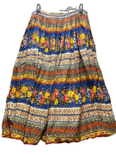 Load image into Gallery viewer, Basic Editions Skirt Womens Medium (38x35) AOP Flower Boho Peasant Maxi Indie
