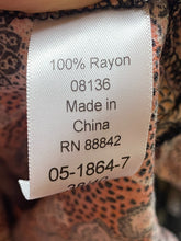 Load image into Gallery viewer, Ellos Dress Womens 5X Peach AOP Flower Boho Rayon Tiered Lagenlook Plus Maxi
