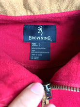 Load image into Gallery viewer, Browning Sweatshirt Adult Large Red 1/4 Zip Outdoor Sweater Deer Head Mens
