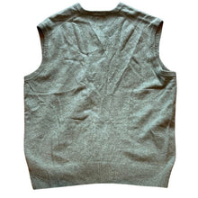 Load image into Gallery viewer, Alan Paine Sweater Vest Mens Extra Large Lambswool V-Neck Sage Green England
