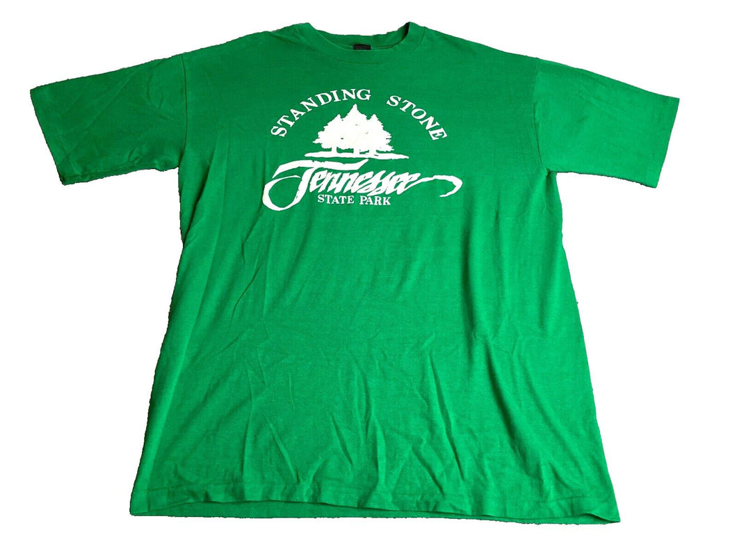 VTG Tennessee State Parks Shirt Adult Extra Large Green Single Stitch 70s 80s