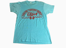 Load image into Gallery viewer, VTG Fishfry Cat Fish Races Shirt Womens Medium Light Blue Single Stitch 80s Lady

