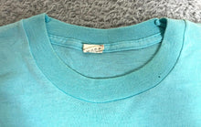 Load image into Gallery viewer, VTG Fishfry Cat Fish Races Shirt Womens Medium Light Blue Single Stitch 80s Lady
