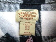 Load image into Gallery viewer, Telluride Shirt Adult Extra Large Black White Buffalo Plaid Button Up Pocket Men
